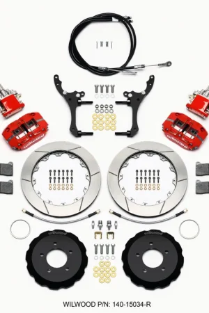 Professional Grade Wilwood Dynapro Radial4 / MC4 Rear Kit 12.88 Red 2006-15 Miata w/Lines — PMD Premier Motoring Development