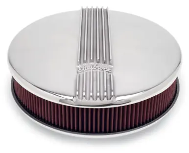 Hot Picks Edelbrock Air Cleaner Classic Series Round Aluminum Top Cloth Element 14In Dia X 3 9In Polished - 4117