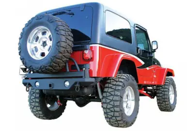 Professional Grade Rampage 1987-1995 Jeep Wrangler(YJ) Recovery Bumper Rear - Black - 76610