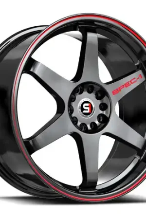 Place Order Spec-1 SPT-33 5x100/5x114.3 18x8.5 +38 Gloss Black & Red Line