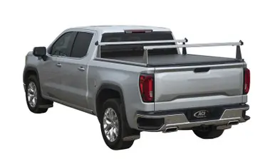 Last Chance Access ADARAC Aluminum Uprights 12in Vertical Kit (2 Uprights w/ 72in Cross Bar) - Silver Truck Rack - 4003830