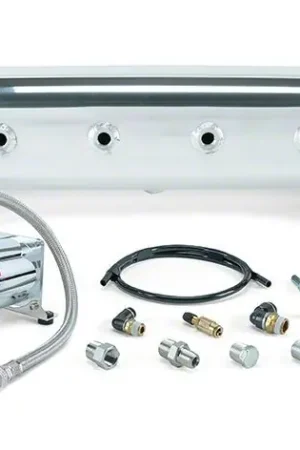 Original Air Lift Performance 5-Gallon Tank and Viair 444c Compressor with Tank Mounting Hardware; Chrome