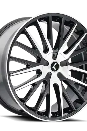 Kraze Double Down 185 5x108/5x114.3 22x8.5+38 Black Machined Warranty Included