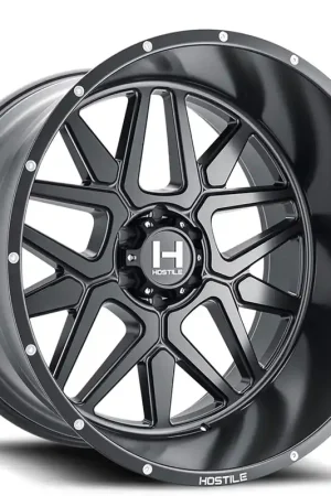 Latest 24" Hostile Wheels H128 Diablo Satin Black Off-Road Rims