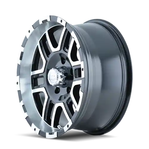 Ion Type 179 6x127 17x8+10 Black/Machined Face/Machined Lip Final Sale