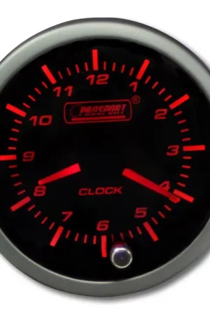 Deal Prosport 52mm Premium Series Analog Clock; Amber/White