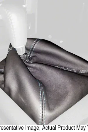 Automatic Transmission Shifter Boot; Black Leather with Black Stitching Direct From Factory