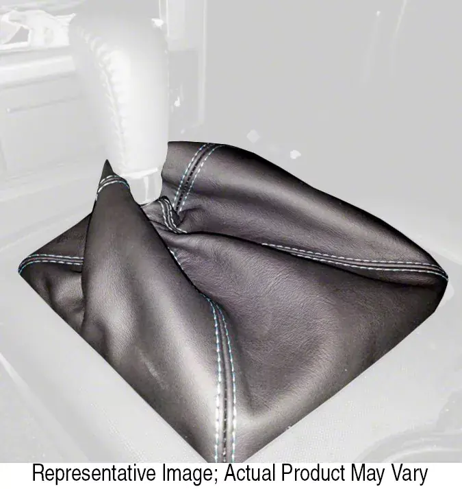 Automatic Transmission Shifter Boot; Black Leather with Black Stitching Direct From Factory