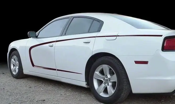 Side Scallop Bumblebee C-Stripes; Gloss Red Special Offer