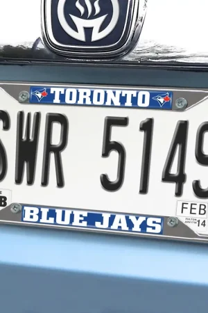 Certified License Plate Frame with Toronto Blue Jays Logo; Blue