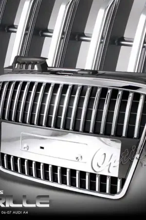 Professional Grade Audi A4 Option Racing Chrome Grille - Chrome - 1PC - 65-11259