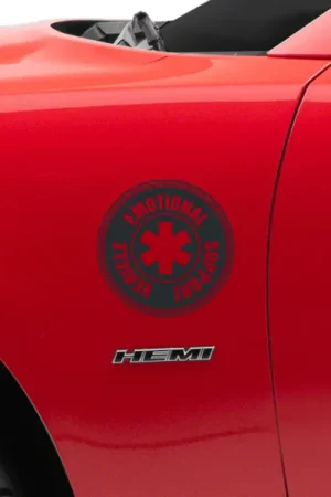 SEC10 Emotional Support Vehicle Decal; Gloss Black Direct From Factory