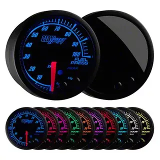 Viral Digital 100 PSI Fuel Pressure Gauge; Elite 10 Color