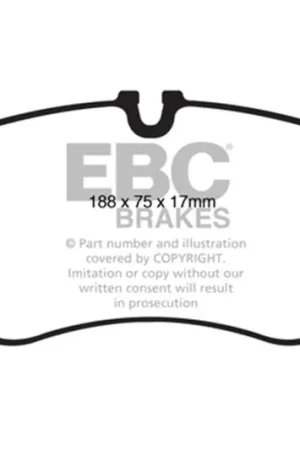 Seasonal Sale EBC 11 Audi A6 2.0 Turbo Redstuff Front Brake Pads — PMD Premier Motoring Development