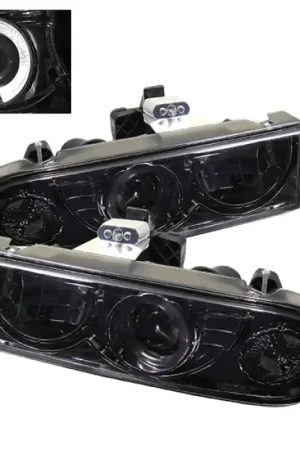 Next Day Delivery Spyder Chevy S10 98-04 Projector Headlights LED Halo Smke - Low H1 PRO — PMD Premier Motoring Development