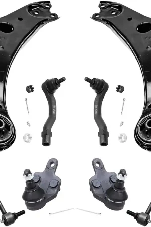 8pc Front Lower Control Arms Sway Bar Links Outer Tie Rods Suspension Kit Bargain