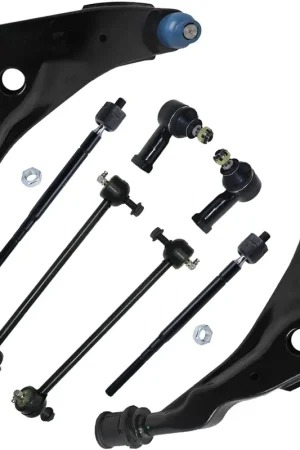Mega Sale 8pc Front Lower Control Arms Sway Bar Links Tie Rods Suspension Kit