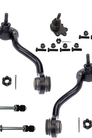 High Quality 6pc Front Upper Control Arms Ball Joints Sway Bar Links Suspension Kit