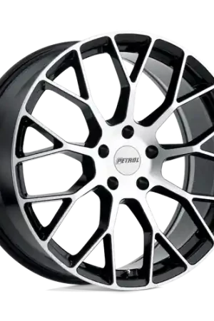 Special Offer Petrol P2B 5X112 19X8 +40 GLOSS BLACK W/ MACHINED FACE