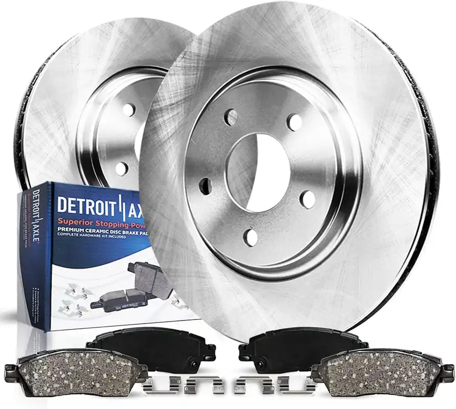 Clearance 4pc Front Disc Rotors and Ceramic Brake Pads Kit