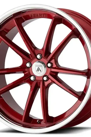 Shop Now Asanti Sigma Candy Red with Chrome Lip Wheel; 22x9; 15mm Offset