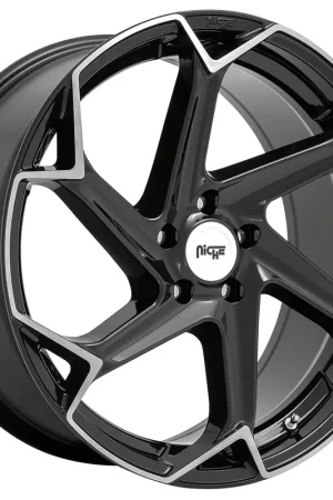Niche Flash Gloss Black Brushed Wheel; 20x9; 18mm Offset Instant Buy