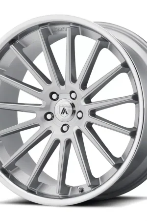 Asanti Beta Brushed Silver with Chrome Lip Wheel; Rear Only; 20x10.5; 20mm Offset Final Sale