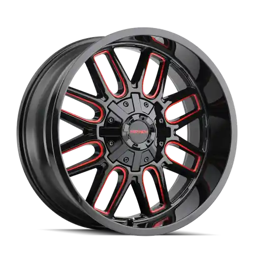 Clearance Mayhem Cogent 8107 6x135/6x139.7 22x10-19 Black W/Prism Red