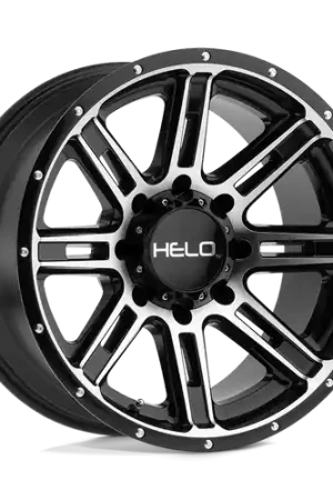 Warranty Included Helo HE900 6X139.7 17X9 -12 GLOSS BLACK MACHINED