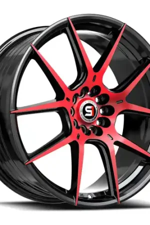 Spec-1 SP-71 5x100/5x114.3 18x8 +38 Gloss Black & Red Machined Seasonal Sale