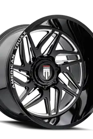 American Truxx Goliath AT1917 5x127 22x12-44 Black/Milled Free Returns