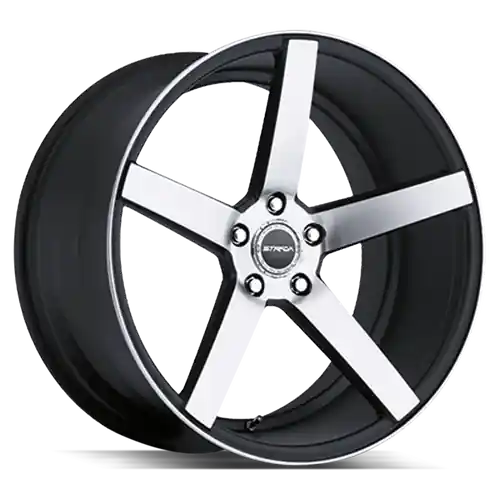 Strada Perfetto 5x112 22x8.5 +40 Gloss Black Machined Viral