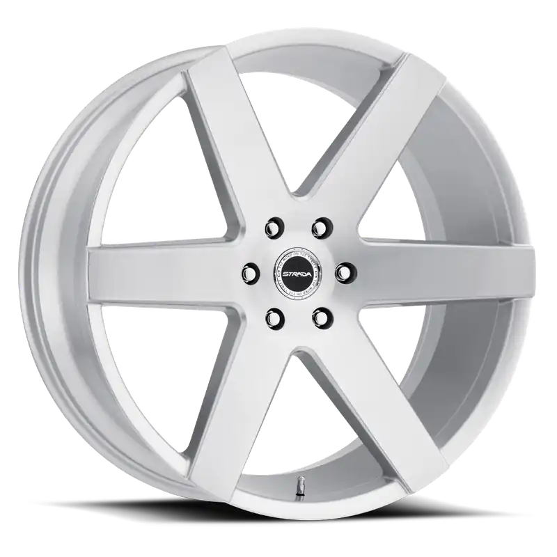 Express Delivery Strada S60 Coda Wheel 24x10 5x120 Brushed Silver 25mm - FREE T-SHIRT INCLUDED!