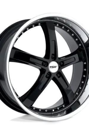 TSW JARAMA 5X108 19X8 +40 GLOSS BLACK W/ MIRROR CUT LIP Holiday Sale