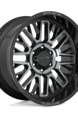 Warranty Included Moto Metal MO802 6X139.7 20X10 -18 GLOSS BLACK MACHINED WITH GRAY TINT