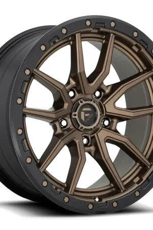 Last Chance Fuel D681 Rebel Wheel 18x9 5x150 Matte Bronze With Black Ring 1mm - FREE T-SHIRT INCLUDED!