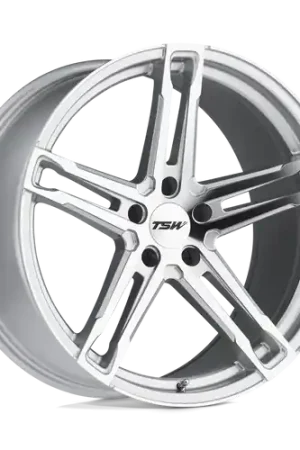 TSW MECHANICA 5X112 20X10 +40 SILVER W/ MIRROR CUT FACE New Release