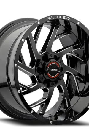 Wicked Offroad W930 Wheel 20x9 6x135 & 6x139.7 Gloss Black Milled 0mm While Supplies Last