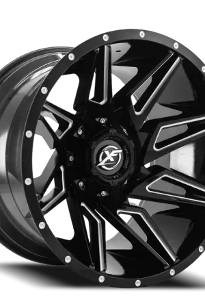 Xf Off-Road Xf-218 Wheel 20x10 5x127 & 5x139.7 Gloss Black & Milled -24mm Next Day Delivery