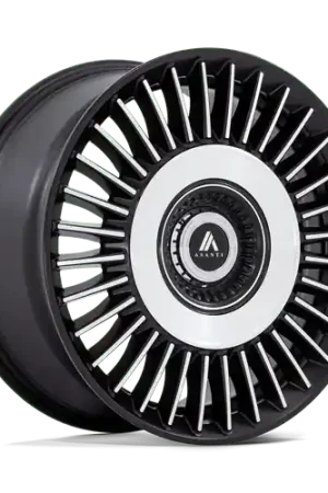 Asanti Abl-40 Tiara Wheel 20x10.5 5x108 & 5x112 Satin Black With Bright Machined Face 45mm - FREE T-SHIRT INCLUDED! Special Offer