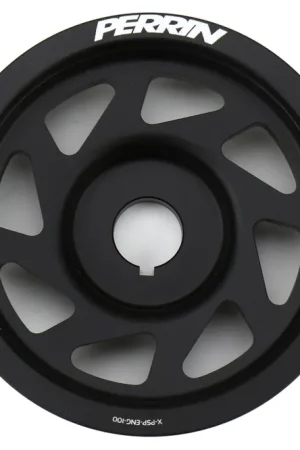 Modern PERRIN Lightweight Crank Pulley - Black - Subaru Models (inc. 2015-2021 STI / 1998-2012 Forester / 1993-2014 Impreza / 1993-2009 Legacy)