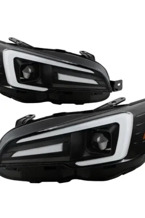 Latest Spyder Subaru Impreza WRX 15-20 Halogen High-Power LED Headlights- Black PRO-YD-SWRX15HALAP-SBSEQ-BK