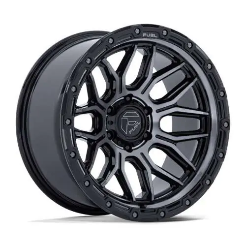Clearance Fuel Fc881 Surge Wheel 20x10 8x180 Gloss Black Machined w/ Gray Tint -18mm - FREE T-SHIRT INCLUDED!