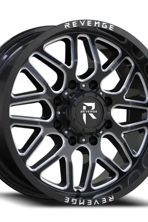 Best Choice Revenge Rv206 Wheel 22x12 6x135 & 6x139.7 Black Milled -44mm - FREE T-SHIRT INCLUDED!