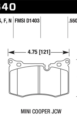 Hawk 09-10 Mini Cooper HP+ Autocross Front Brake Pads Time-Limited