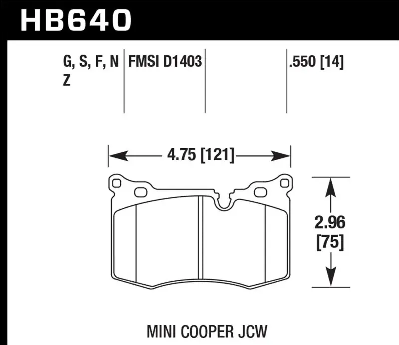 Hawk 09-10 Mini Cooper HP+ Autocross Front Brake Pads Time-Limited