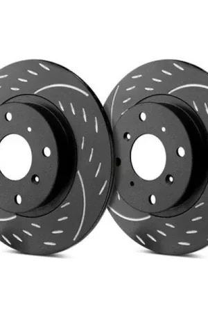 SP Performance Rear Vented 8 Lug Diamond Black ZRC Brake Rotors PLA D55-075-BP Direct From Manufacturer