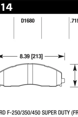 Hawk 2015 Ford F-250/350/450 Super Duty Front Brake Pads Super Sale