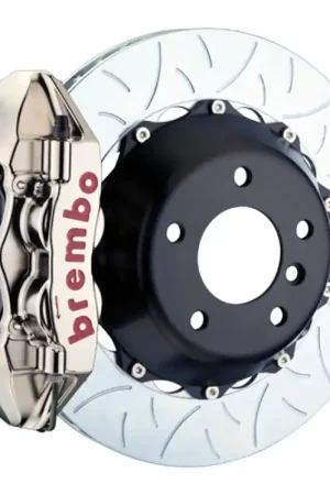 Price Drop Brembo 08-13 M3 Rear GTR BBK 4 Piston Billet 345x28 2pc Rotor Slotted Type3- Nickel