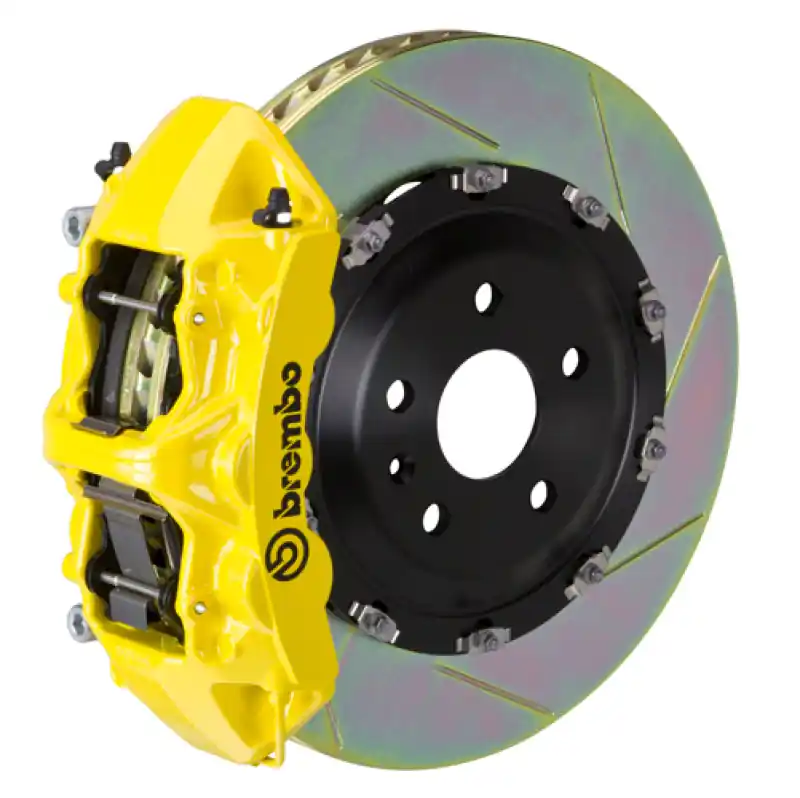 Brembo 19-22 A-Class (Excl AMG) Fr GT BBK 6Pis Cast 365x34 2pc Rotor Slotted Type1-Yellow Final Sale
